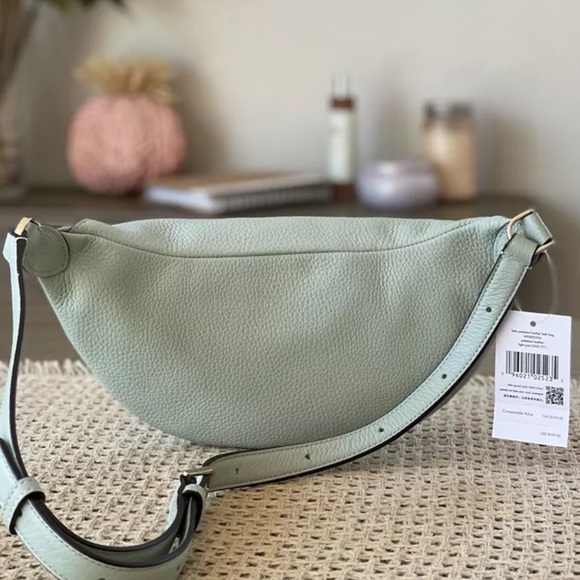 Kate Spade New York Leila Leather Belt Bag Fanny Pack in Light Pistachio - Picture 4 of 5